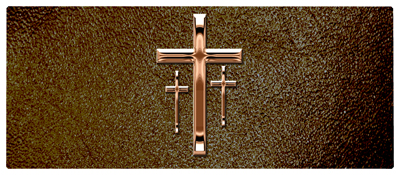 DNSEMP-L-517-BZ-SH-BR Bronze 3 Crosses Shimmer Brown